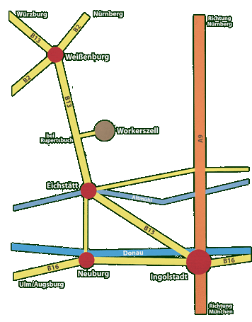 Anfahrtskarte